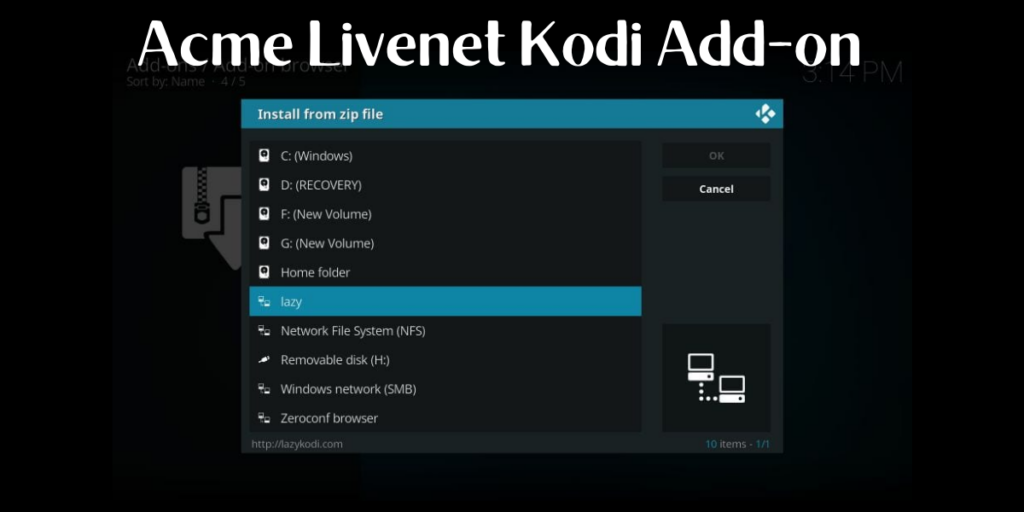 How To Install Acme Live Net Kodi Add On