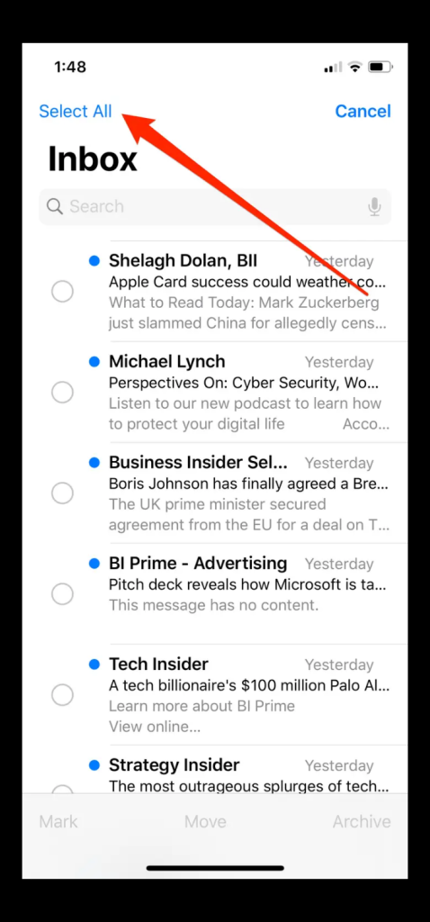 How To Mark All Emails As Read Iphone