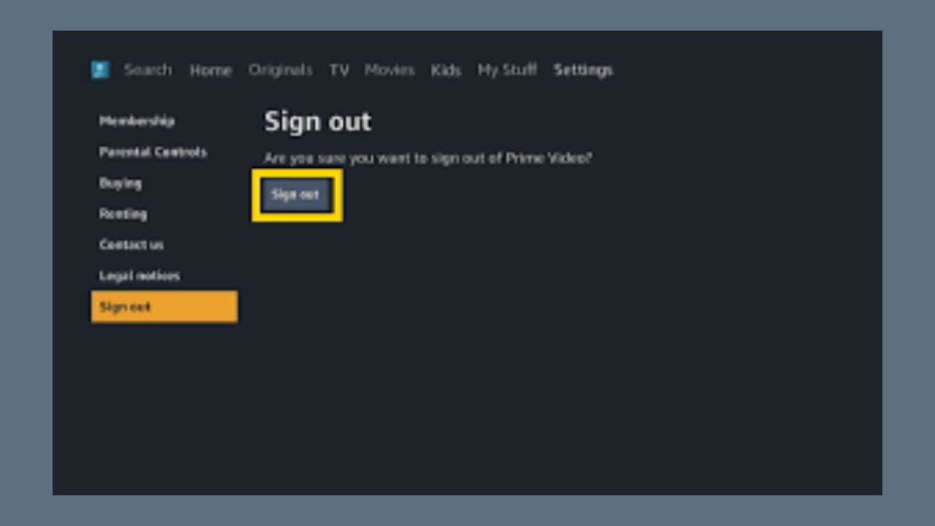 How To Sign Out Of Prime Video On TV