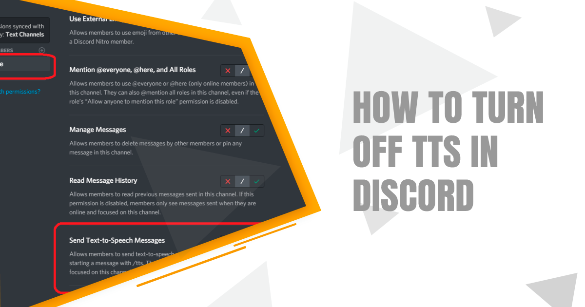 How To Turn Off TTS In Discord